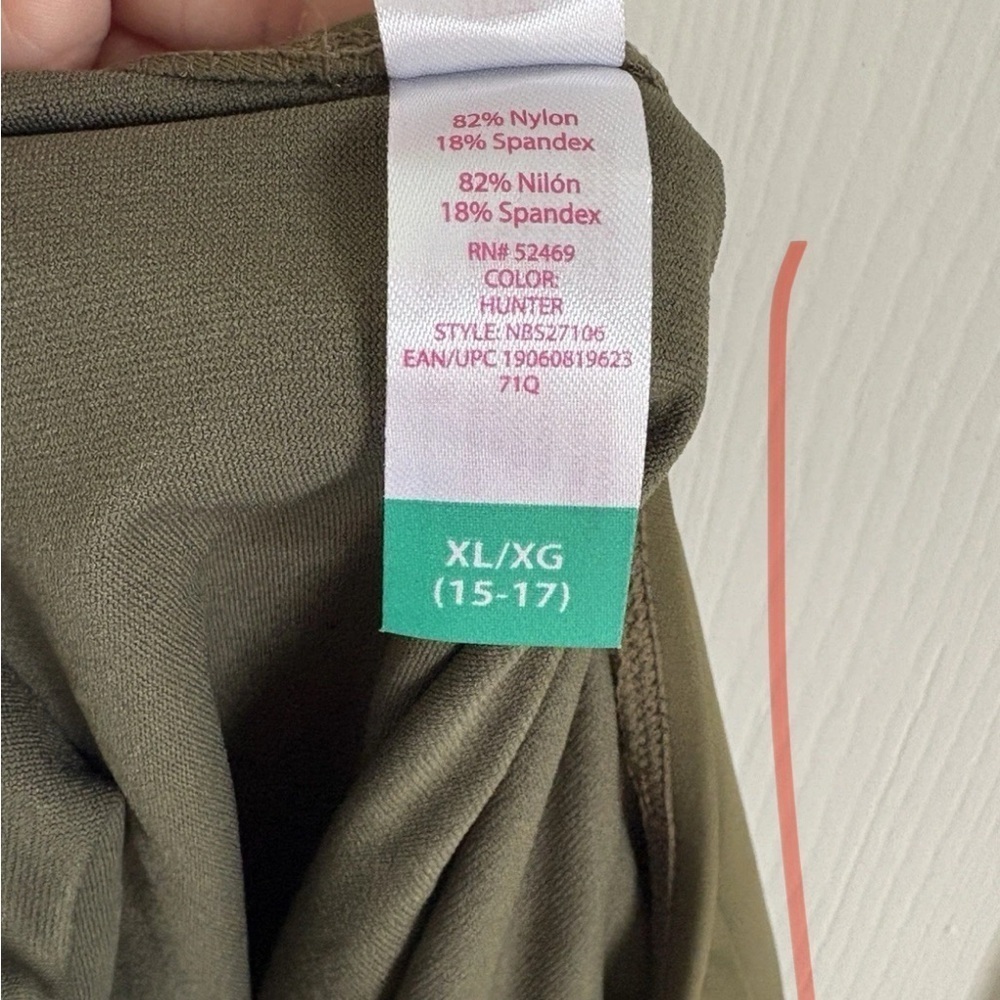 Olive Green BAE SQUAD Women's Swimsuit - X-Large (15/17) - Picture 4 of 4